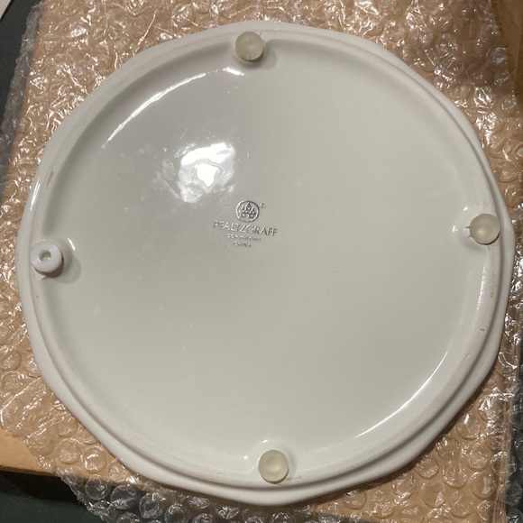 8.5” PFALTZGRAFF China CHRISTMAS SERVING PLATE PLATE and Matching Cheese KNIFE - Picture 6 of 6